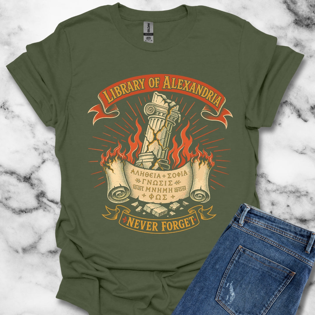 Library of Alexandria Never Forget T-Shirt
