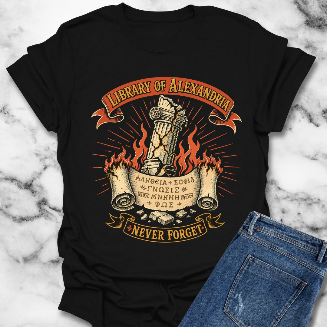 Library of Alexandria Never Forget T-Shirt