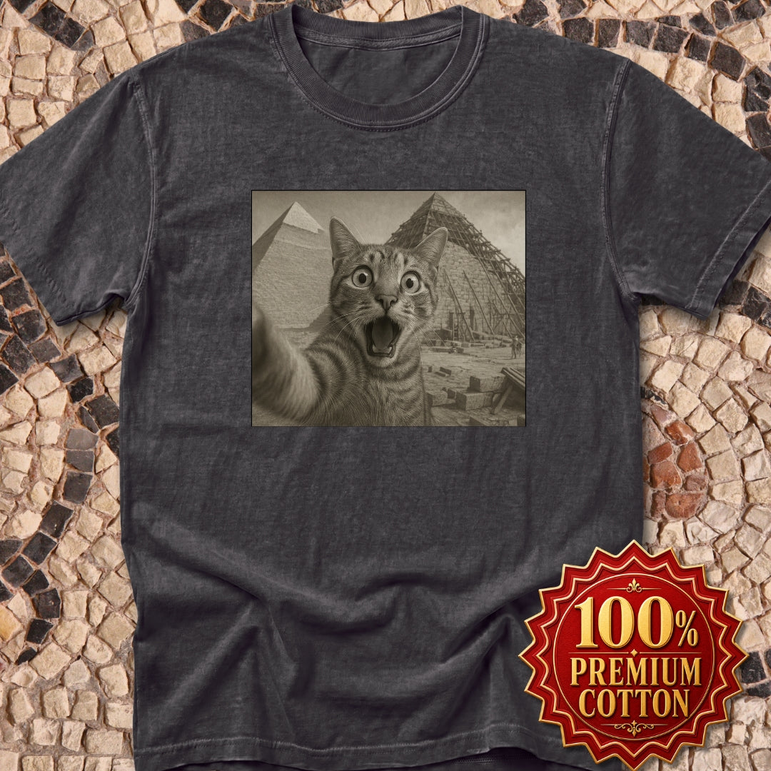 Pyramids Cat Selfie Premium Tee