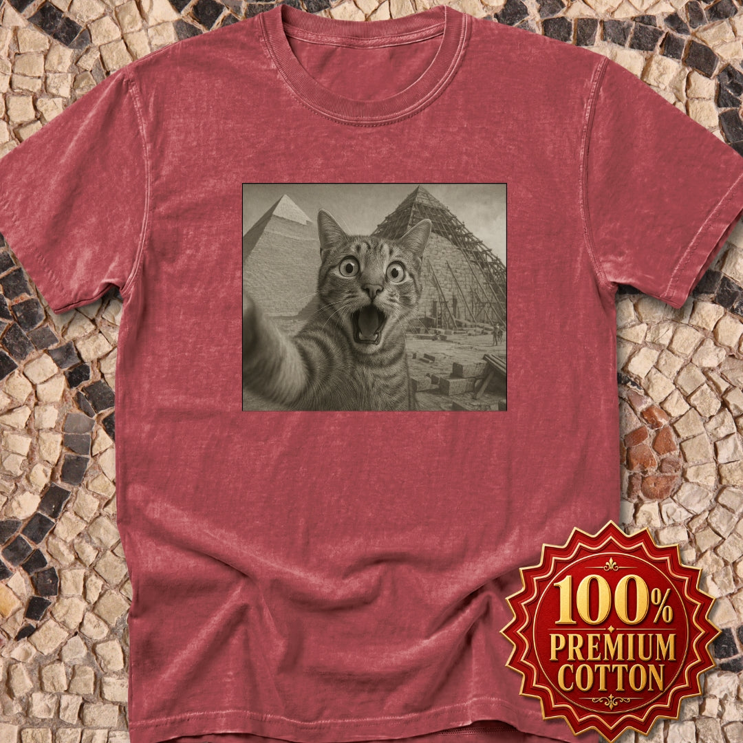Pyramids Cat Selfie Premium Tee