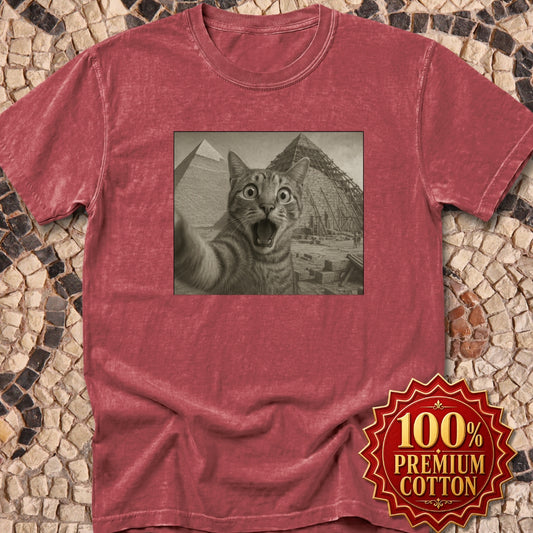 Pyramids Cat Selfie Premium Tee