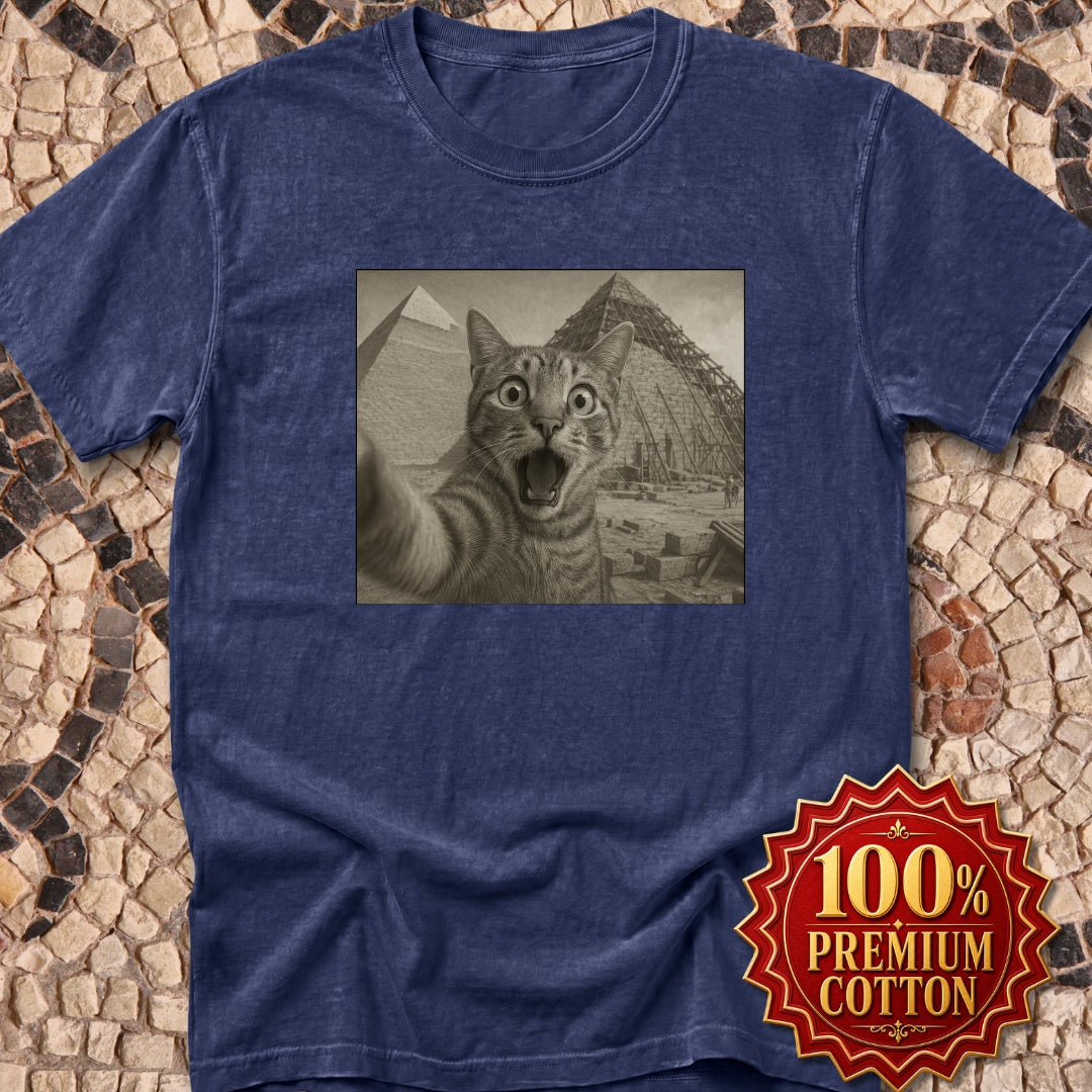 Pyramids Cat Selfie Premium Tee