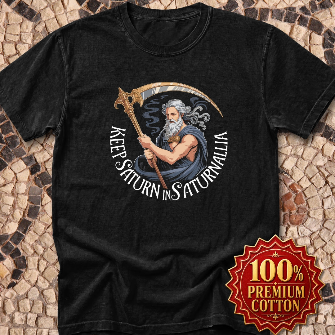 Saturn in Saturnalia Premium Tee