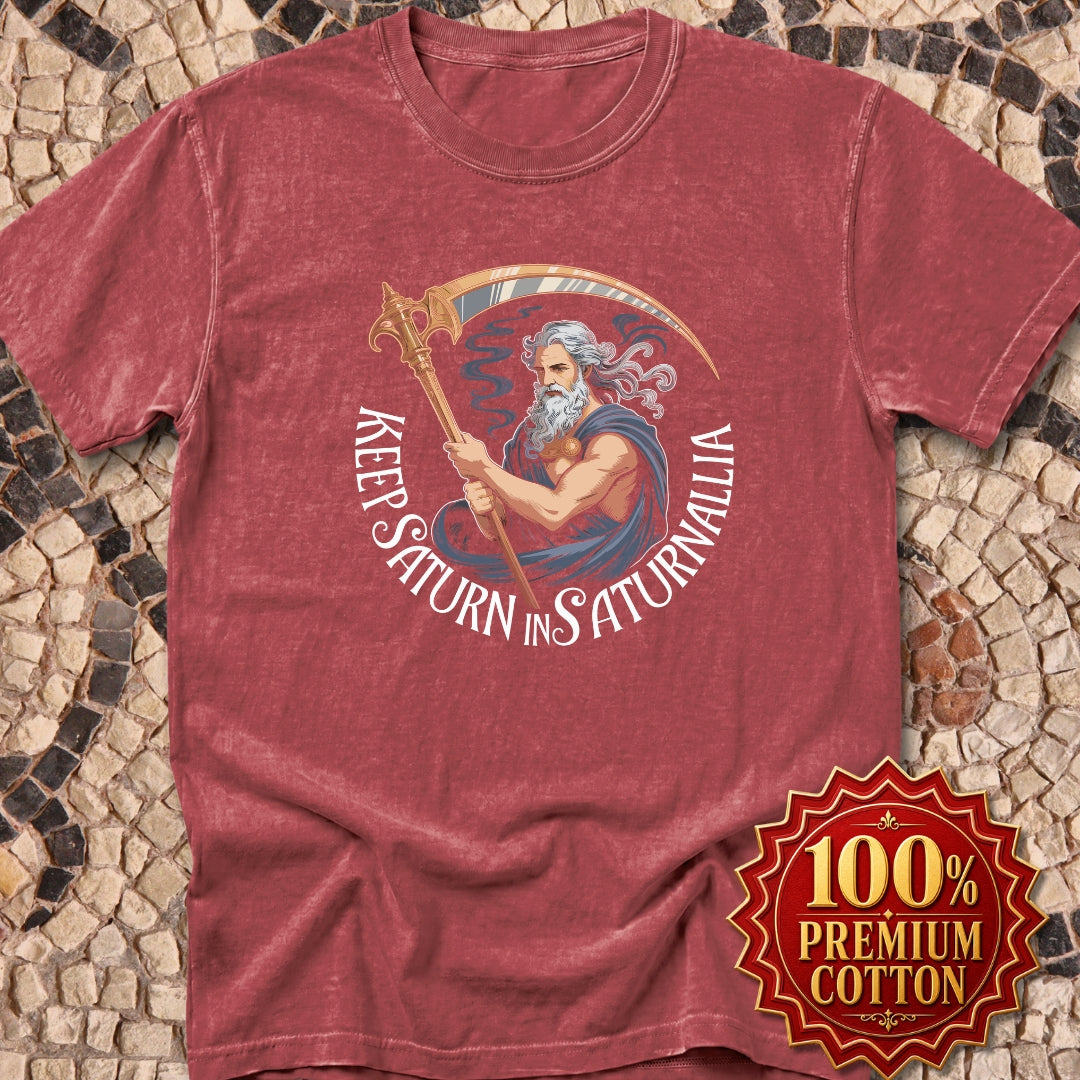 Saturn in Saturnalia Premium Tee