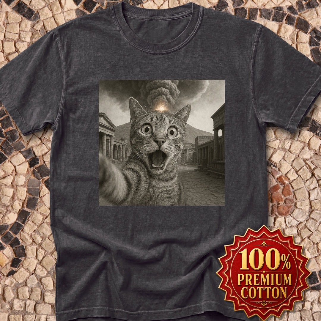 Cat Selfie Pompeii Premium Tee