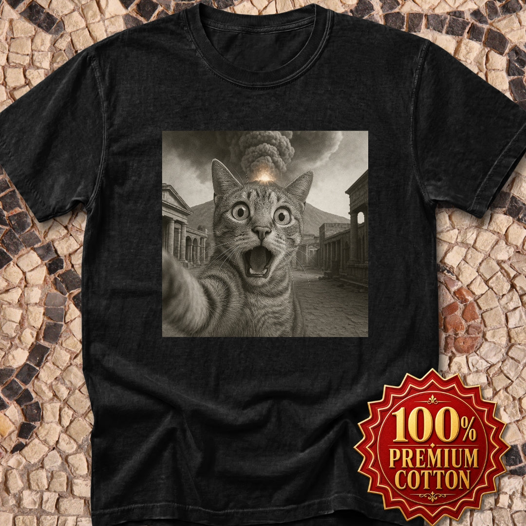 Cat Selfie Pompeii Premium Tee