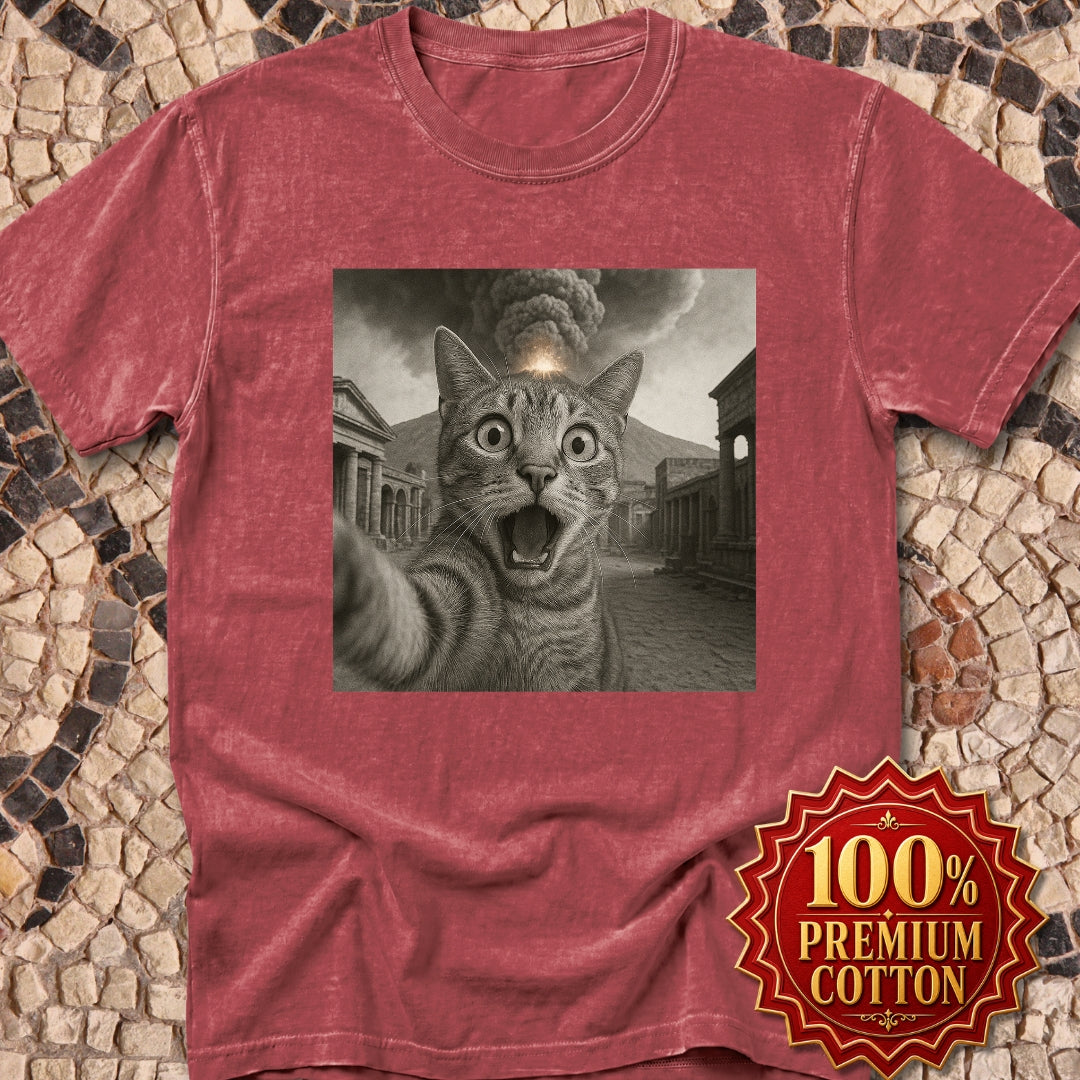 Cat Selfie Pompeii Premium Tee
