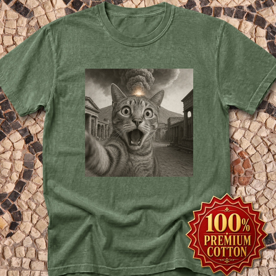 Cat Selfie Pompeii Premium Tee