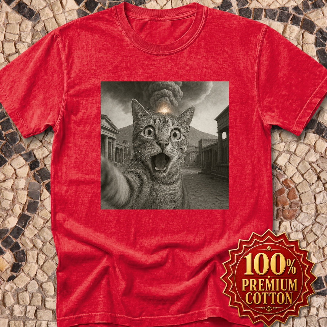Cat Selfie Pompeii Premium Tee