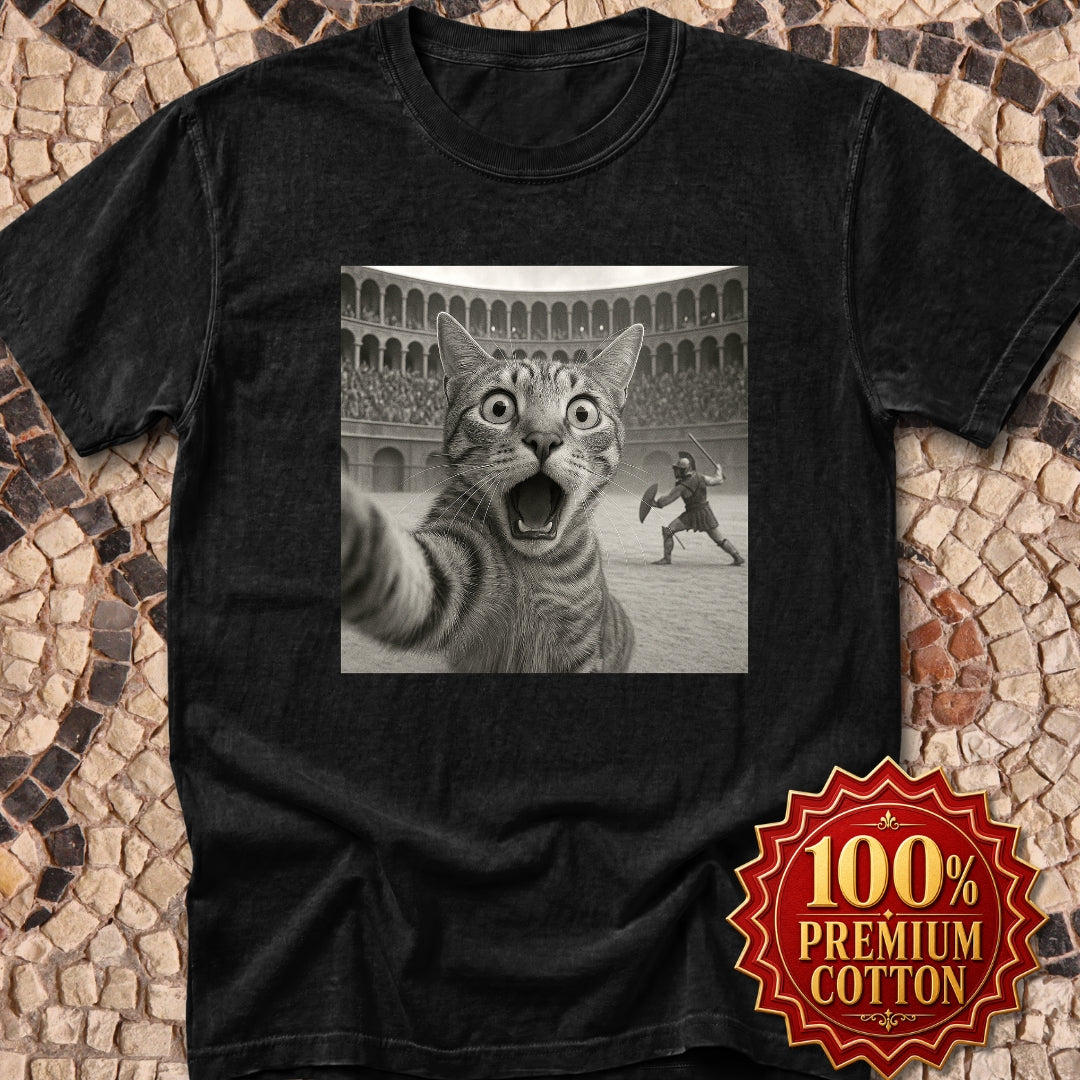 Cat Selfie Gladiator Premium Tee
