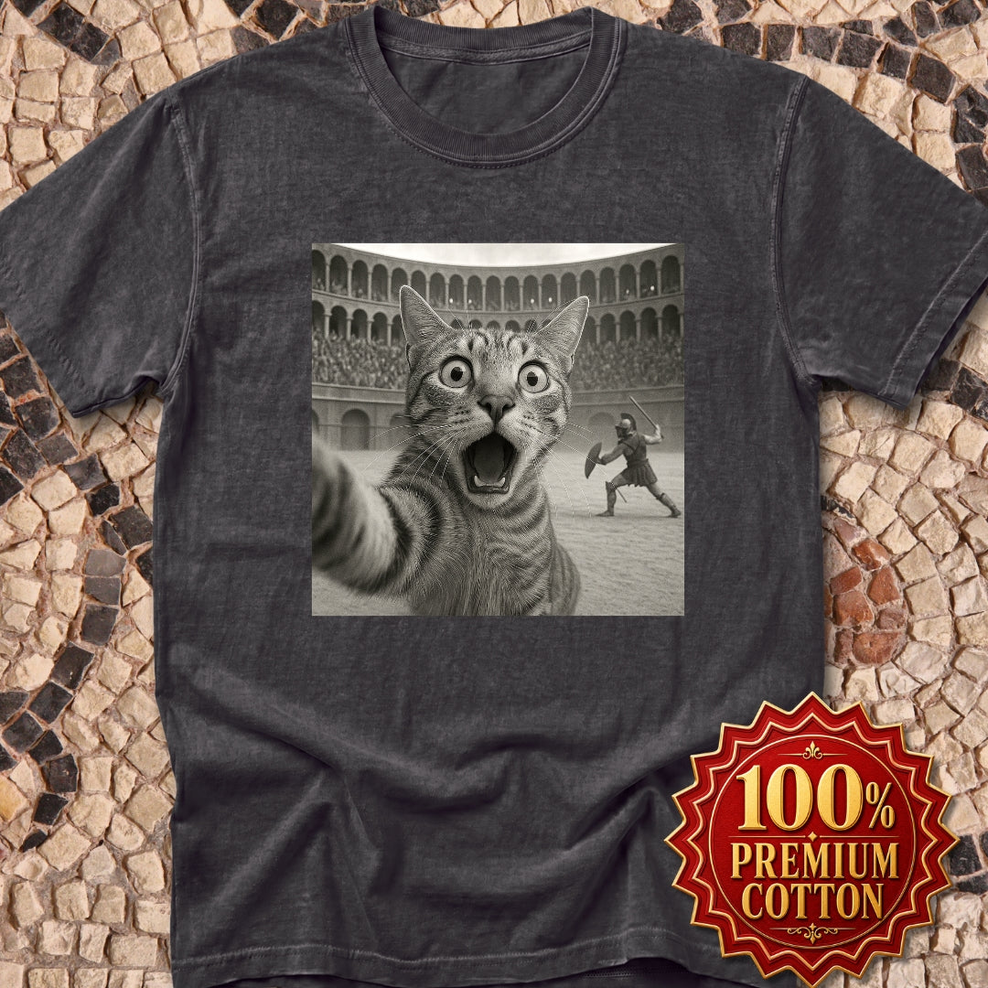 Cat Selfie Gladiator Premium Tee