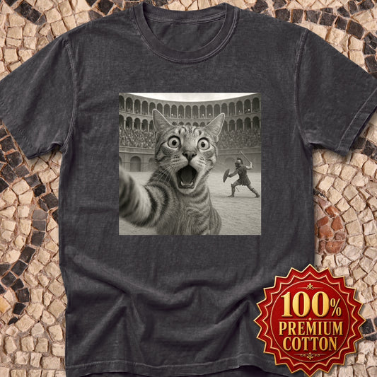 Cat Selfie Gladiator Premium Tee