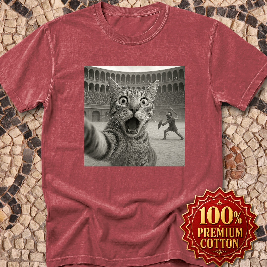 Cat Selfie Gladiator Premium Tee