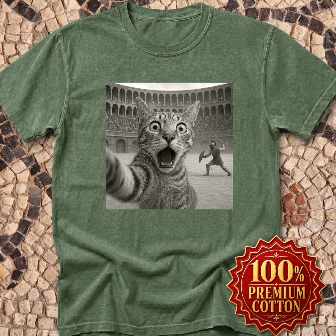 Cat Selfie Gladiator Premium Tee