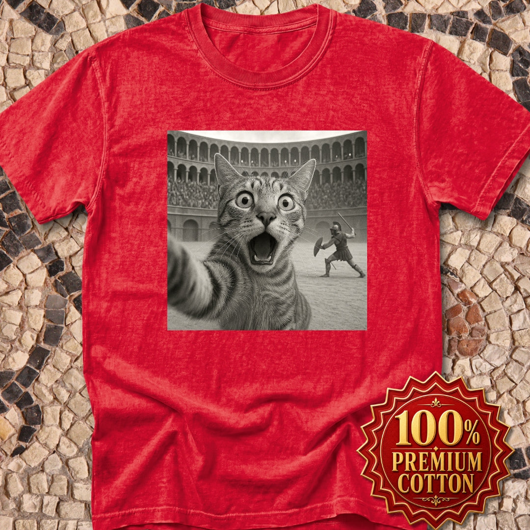 Cat Selfie Gladiator Premium Tee