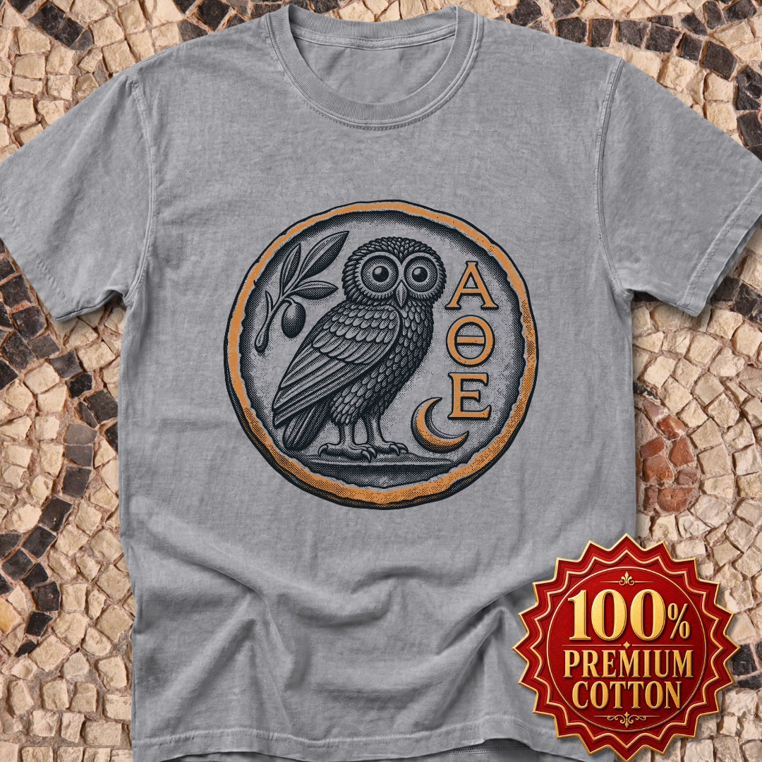 Athens Owl Coin Premium Tee