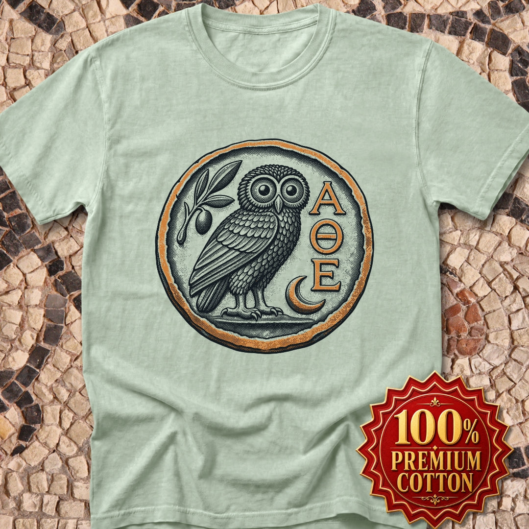 Athens Owl Coin Premium Tee