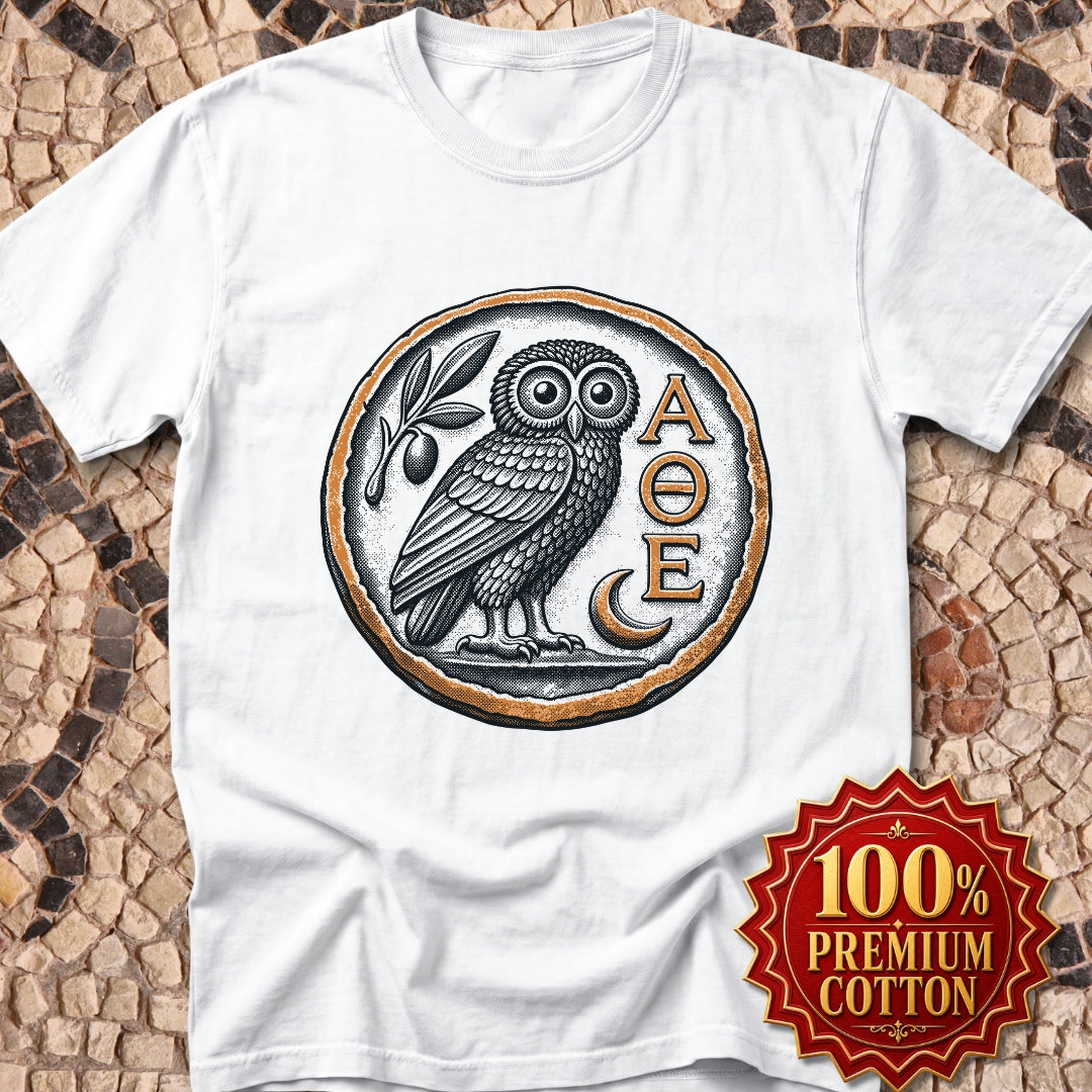 Athens Owl Coin Premium Tee