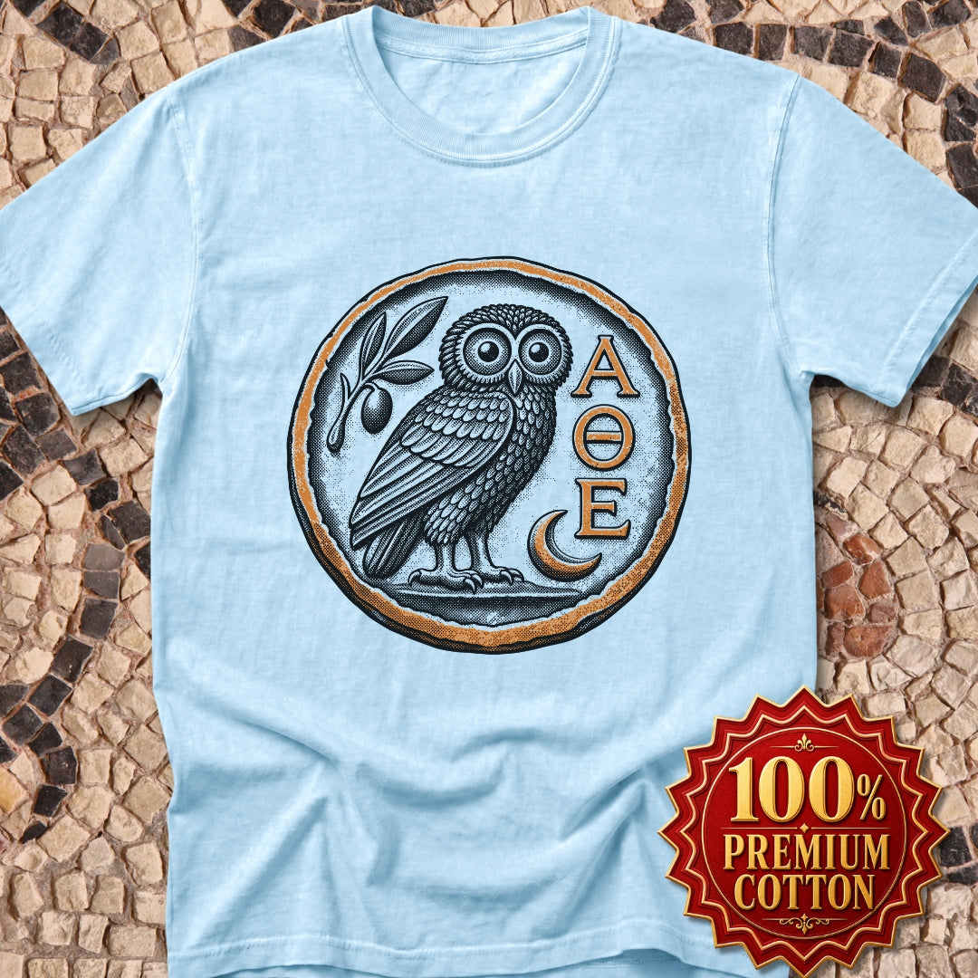 Athens Owl Coin Premium Tee