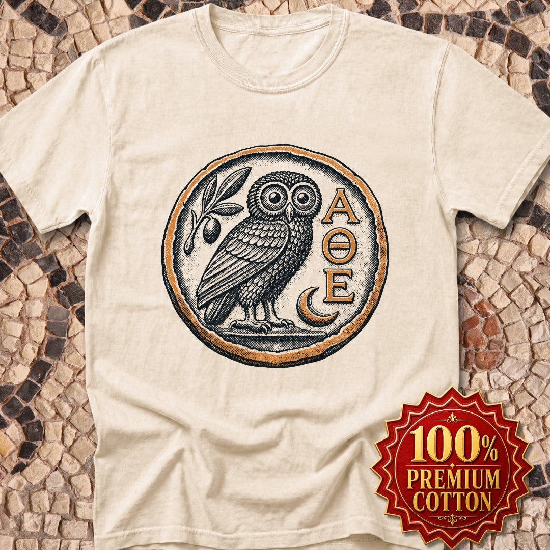 Athens Owl Coin Premium Tee