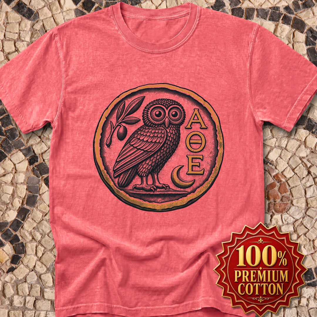 Athens Owl Coin Premium Tee