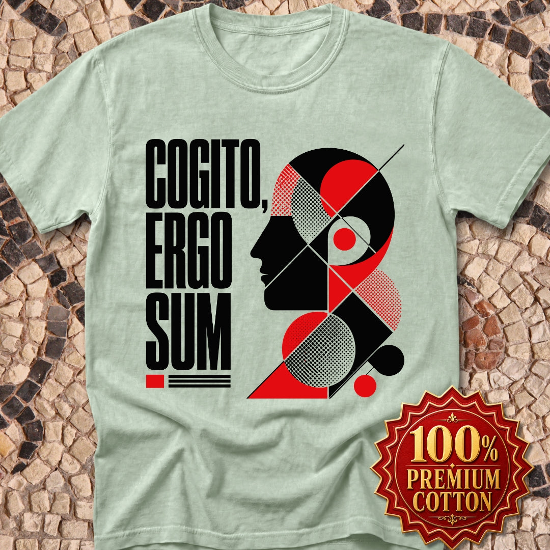 Cogito Ergo Sum Swiss Typograhy Premium Tee
