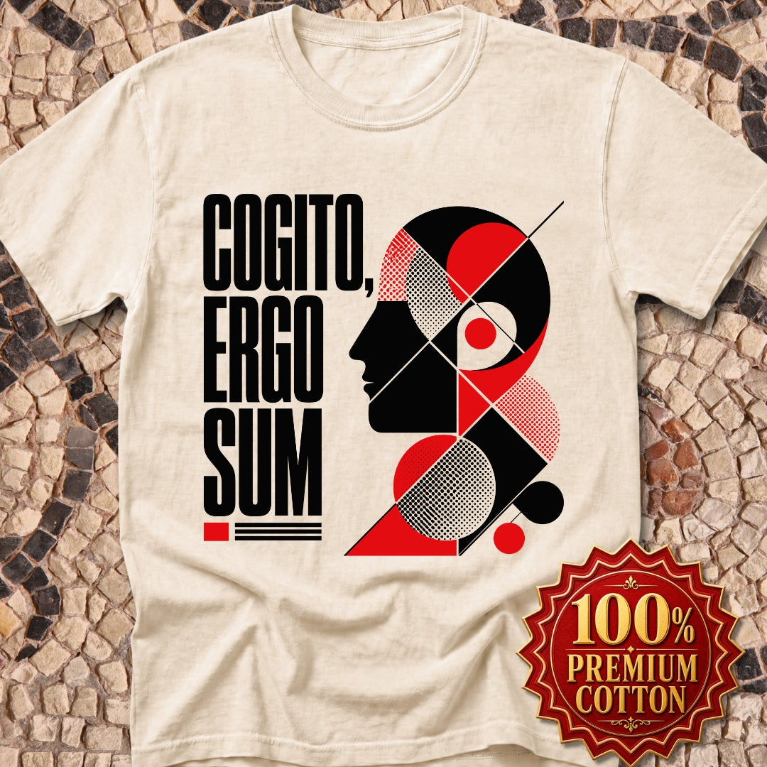 Cogito Ergo Sum Swiss Typograhy Premium Tee