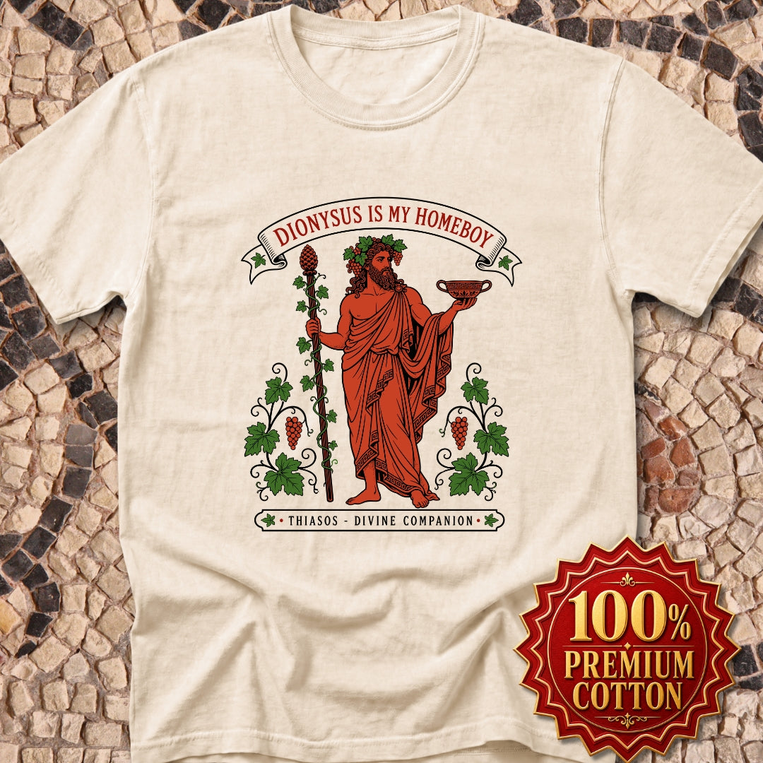 Dionysus is Homeboy Thiasos Premium Tee