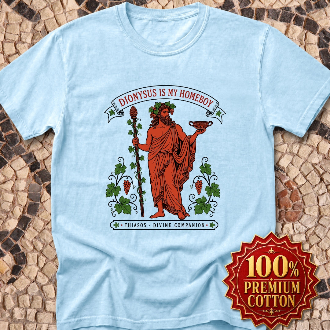 Dionysus is Homeboy Thiasos Premium Tee