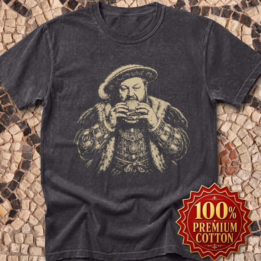 Henry VIII Eating a Burger Premium Tee