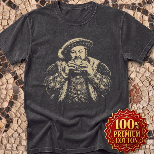 Henry VIII Eating a Burger Premium Tee