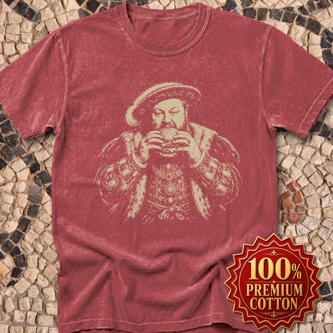 Henry VIII Eating a Burger Premium Tee