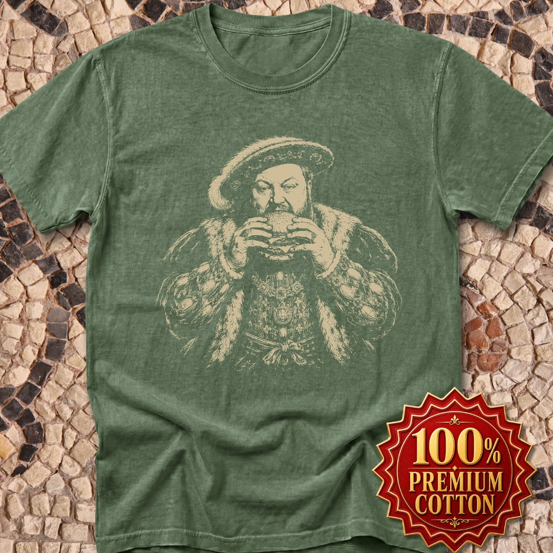 Henry VIII Eating a Burger Premium Tee