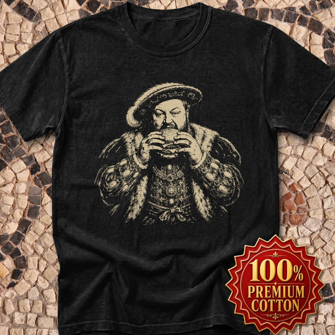 Henry VIII Eating a Burger Premium Tee