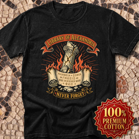 Library of Alexandria Never Forget Premium Tee