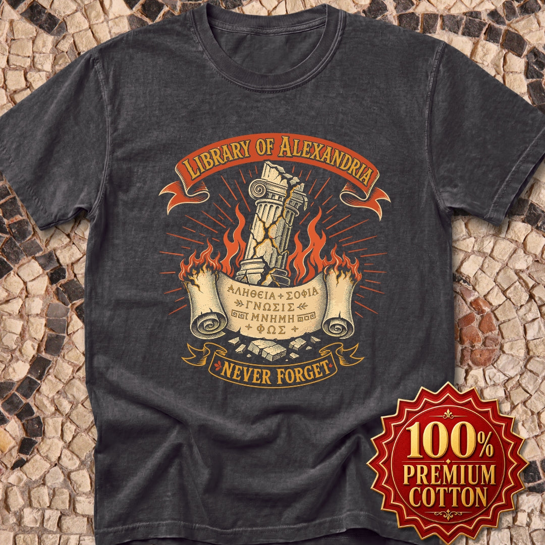 Library of Alexandria Never Forget Premium Tee