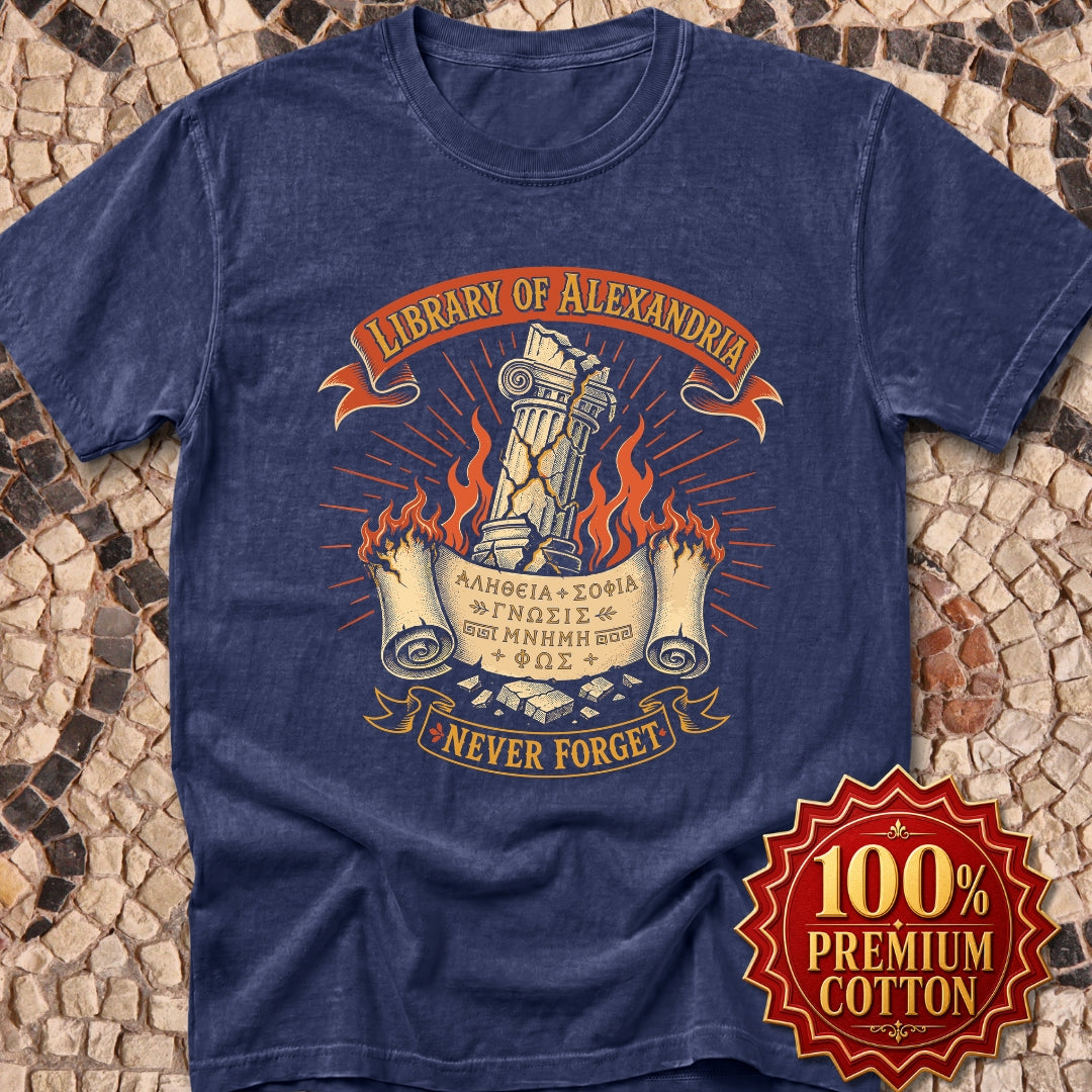 Library of Alexandria Never Forget Premium Tee