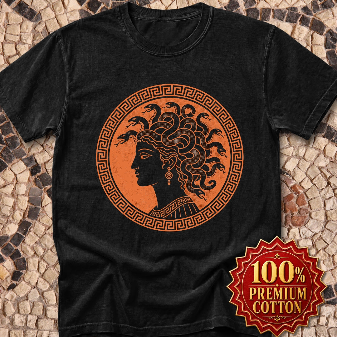 Medusa Ancient Pottery Style Premium Tee