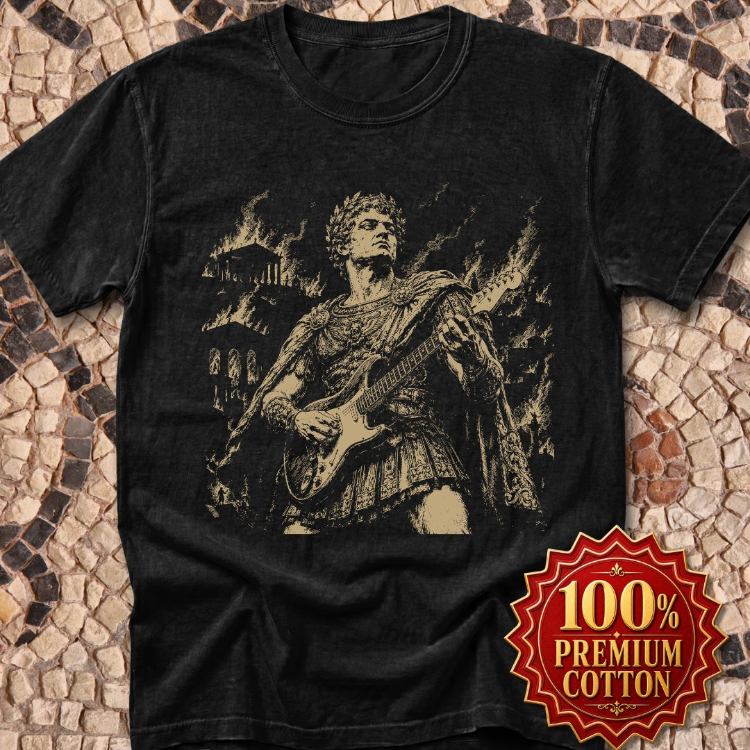 Nero Playing Guitar Premium Tee
