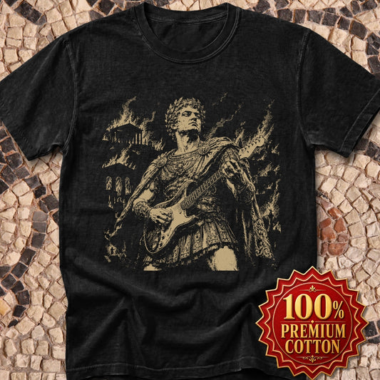 Nero Playing Guitar Premium Tee