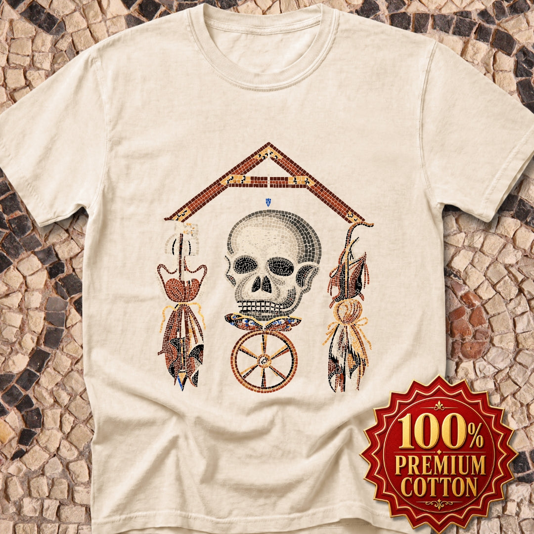 Pompeii Mosaic Mori Skull Premium Tee