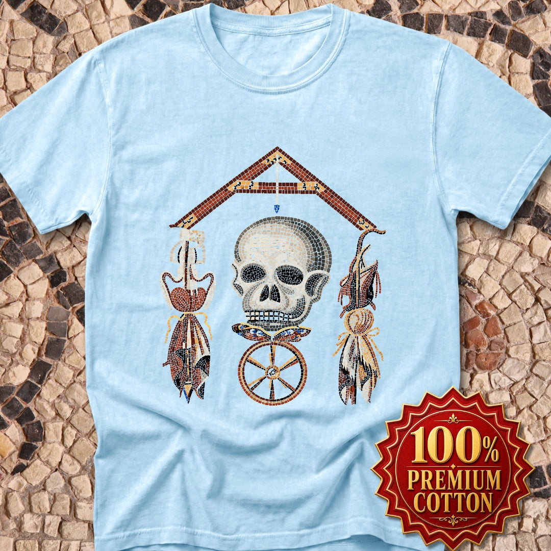 Pompeii Mosaic Mori Skull Premium Tee