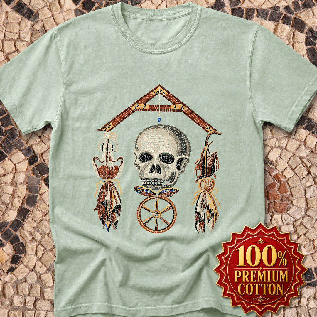 Pompeii Mosaic Mori Skull Premium Tee