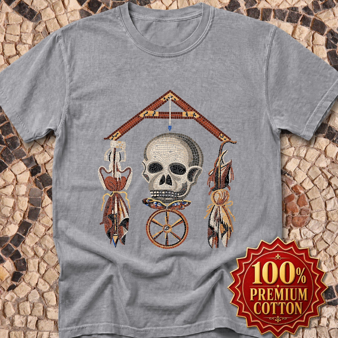 Pompeii Mosaic Mori Skull Premium Tee