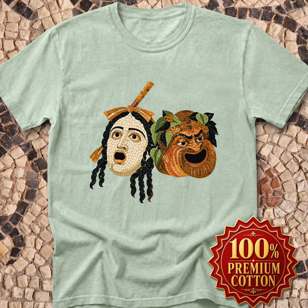 Theatre Masks Pompeii Mosaic Premium Tee