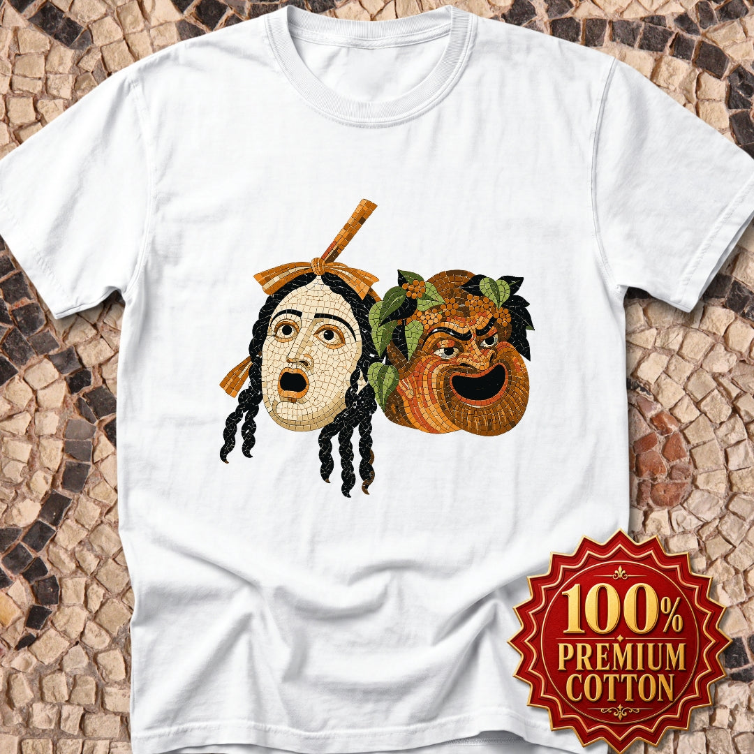 Theatre Masks Pompeii Mosaic Premium Tee