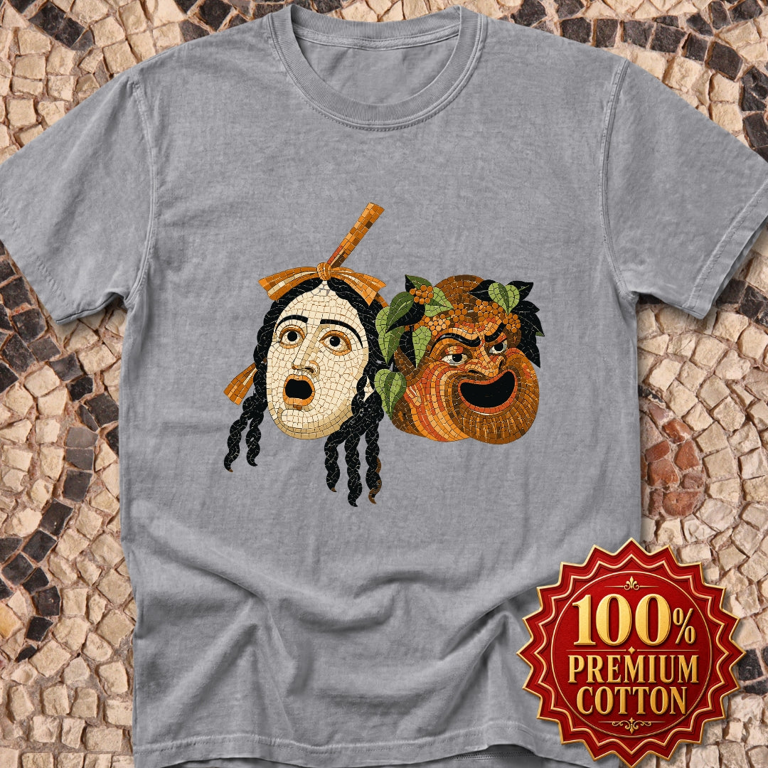 Theatre Masks Pompeii Mosaic Premium Tee