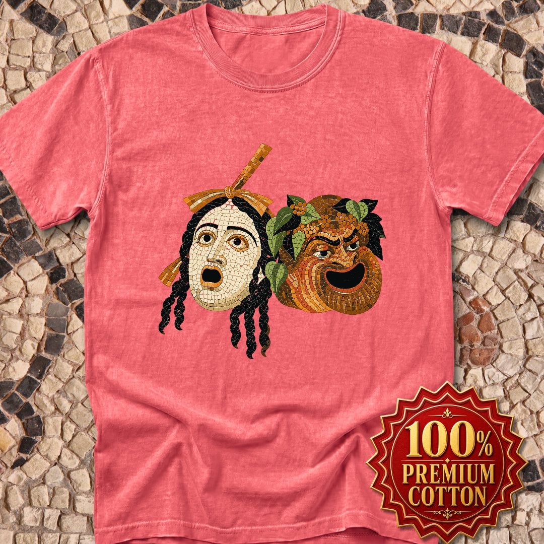 Theatre Masks Pompeii Mosaic Premium Tee