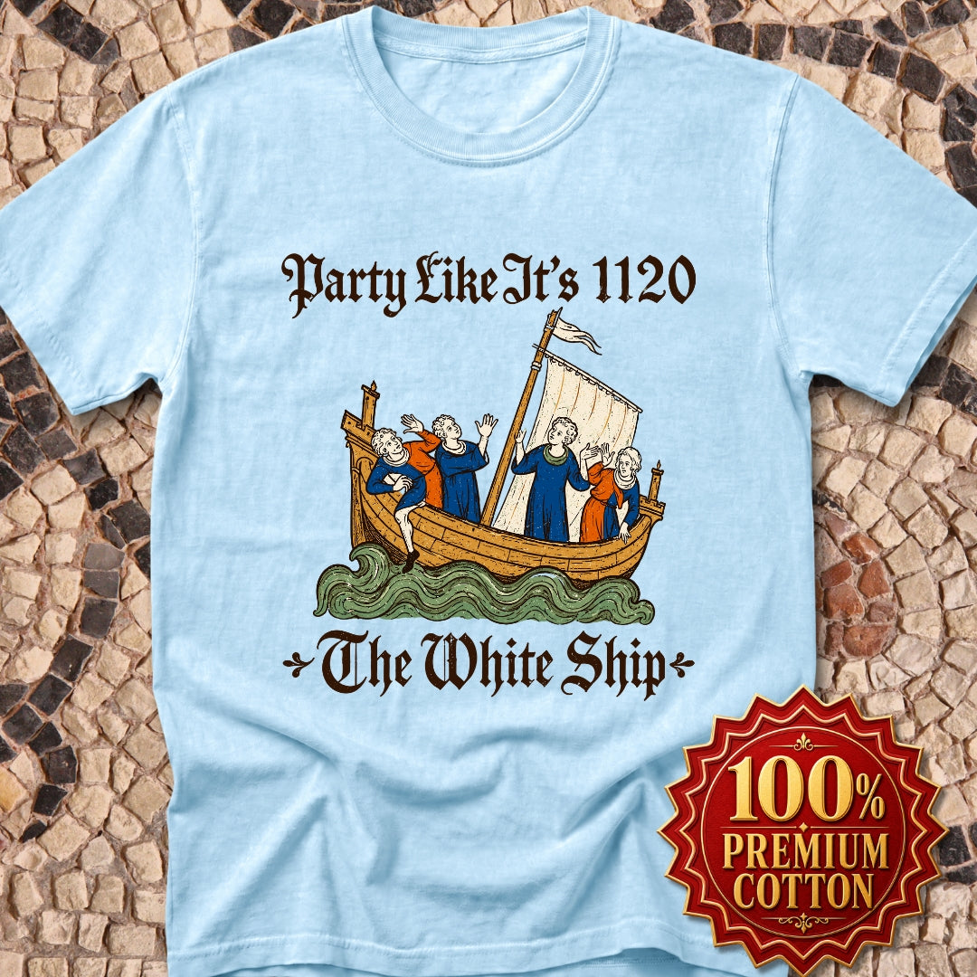 White Ship Party Like It's 1120 Premium Tee