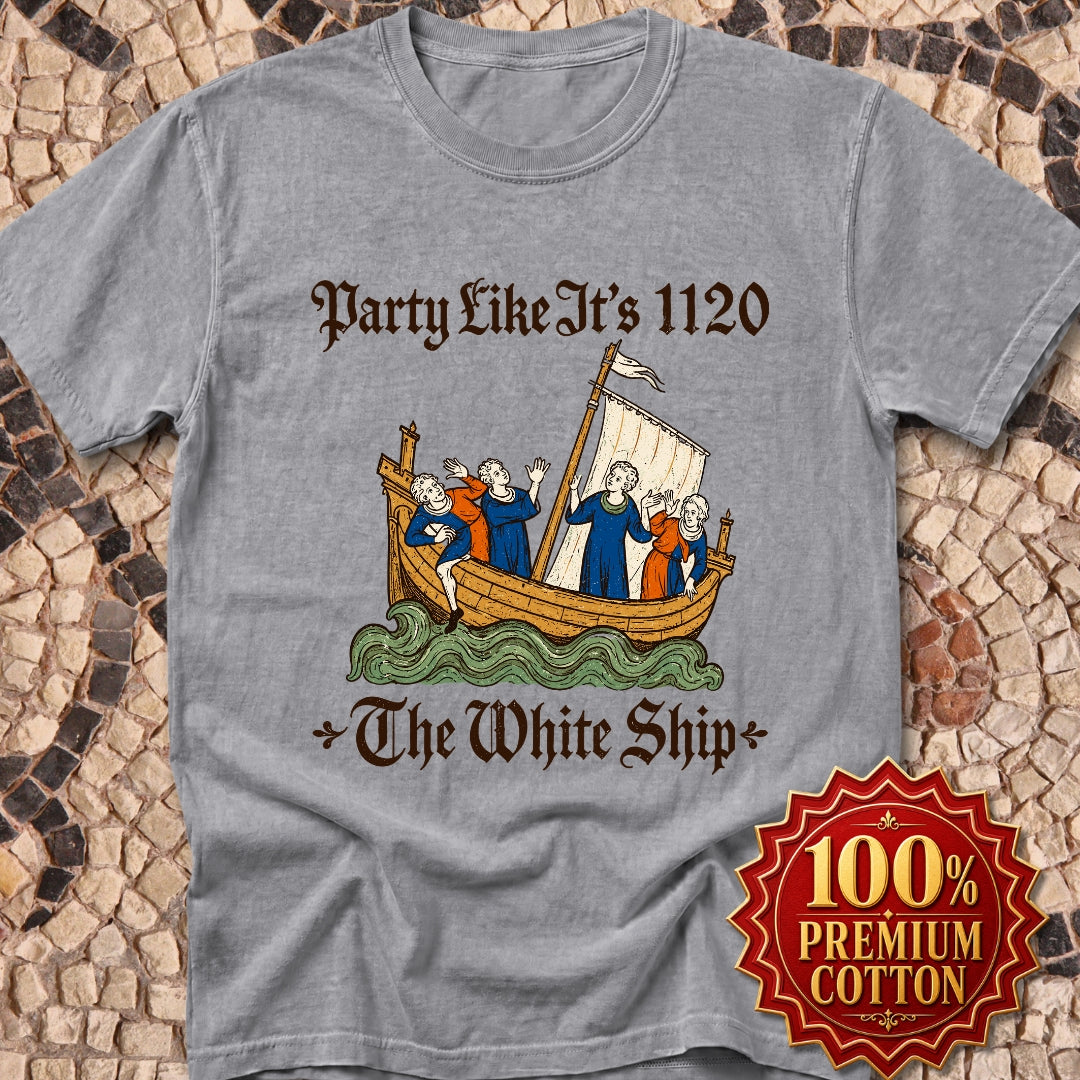 White Ship Party Like It's 1120 Premium Tee